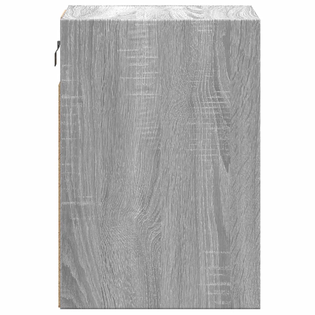 Wall-mounted bedside tables with LED lights 2 pcs. Gray Sonoma