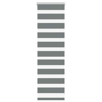 Doppelrollo Dunkelgrau 40x100 cm Stoffbreite 35,9 cm Polyester