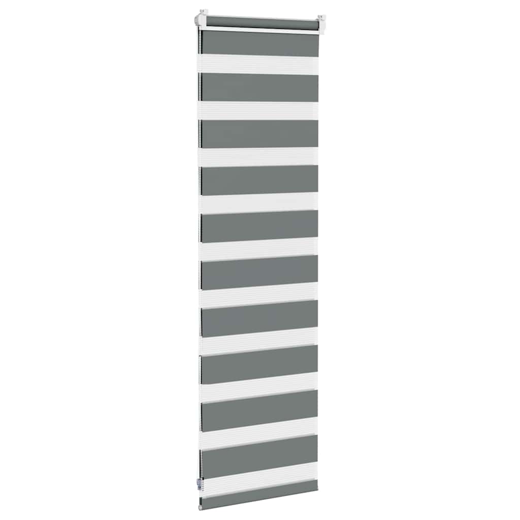 Doppelrollo Dunkelgrau 40x100 cm Stoffbreite 35,9 cm Polyester