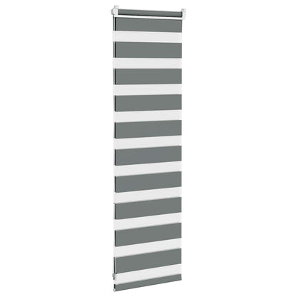 Doppelrollo Dunkelgrau 45x100 cm Stoffbreite 40,9 cm Polyester