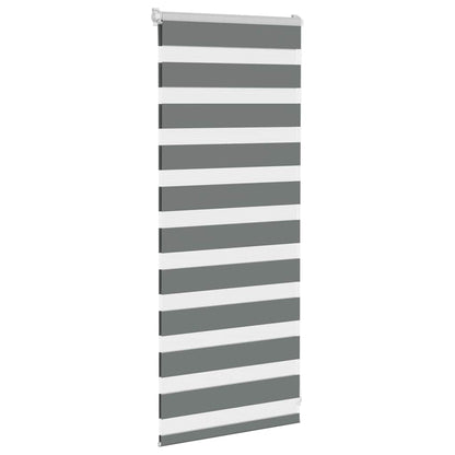 Doppelrollo Dunkelgrau 55x100 cm Stoffbreite 50,9 cm Polyester