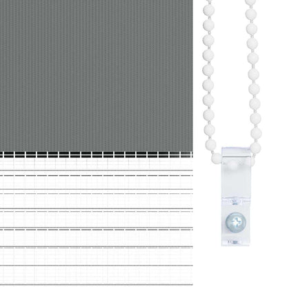 Doppelrollo Dunkelgrau 75x100 cm Stoffbreite 70,9 cm Polyester