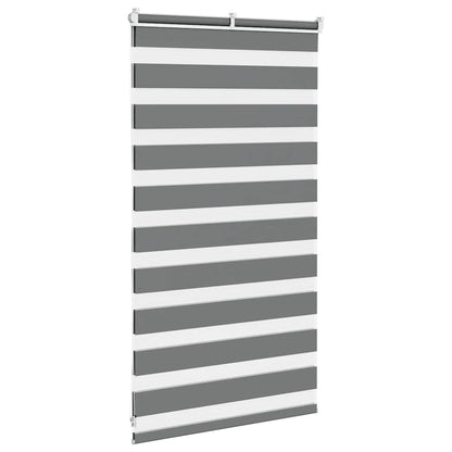 Doppelrollo Dunkelgrau 85x100 cm Stoffbreite 80,9 cm Polyester