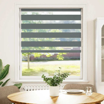 Doppelrollo Dunkelgrau 115x100 cm Stoffbreite 110,9 cm Polyester