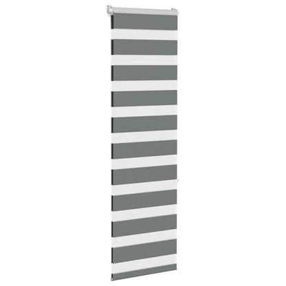 Doppelrollo Dunkelgrau 40x150 cm Stoffbreite 35,9 cm Polyester