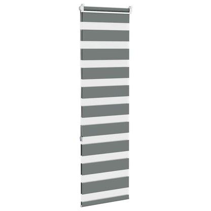 Doppelrollo Dunkelgrau 45x150 cm Stoffbreite 40,9 cm Polyester