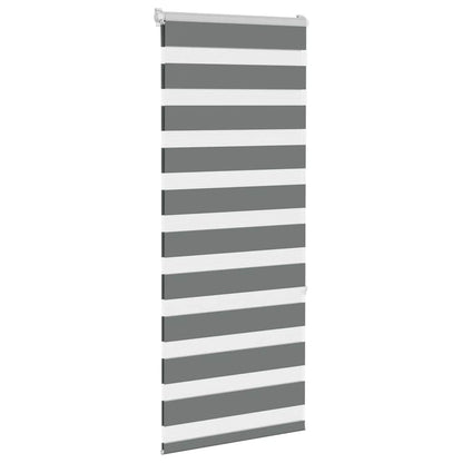 Doppelrollo Dunkelgrau 65x150 cm Stoffbreite 60,9 cm Polyester