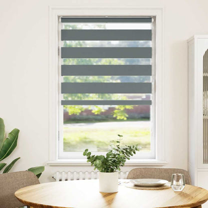 Doppelrollo Dunkelgrau 70x150 cm Stoffbreite 65,9 cm Polyester