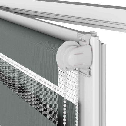 Doppelrollo Dunkelgrau 70x150 cm Stoffbreite 65,9 cm Polyester