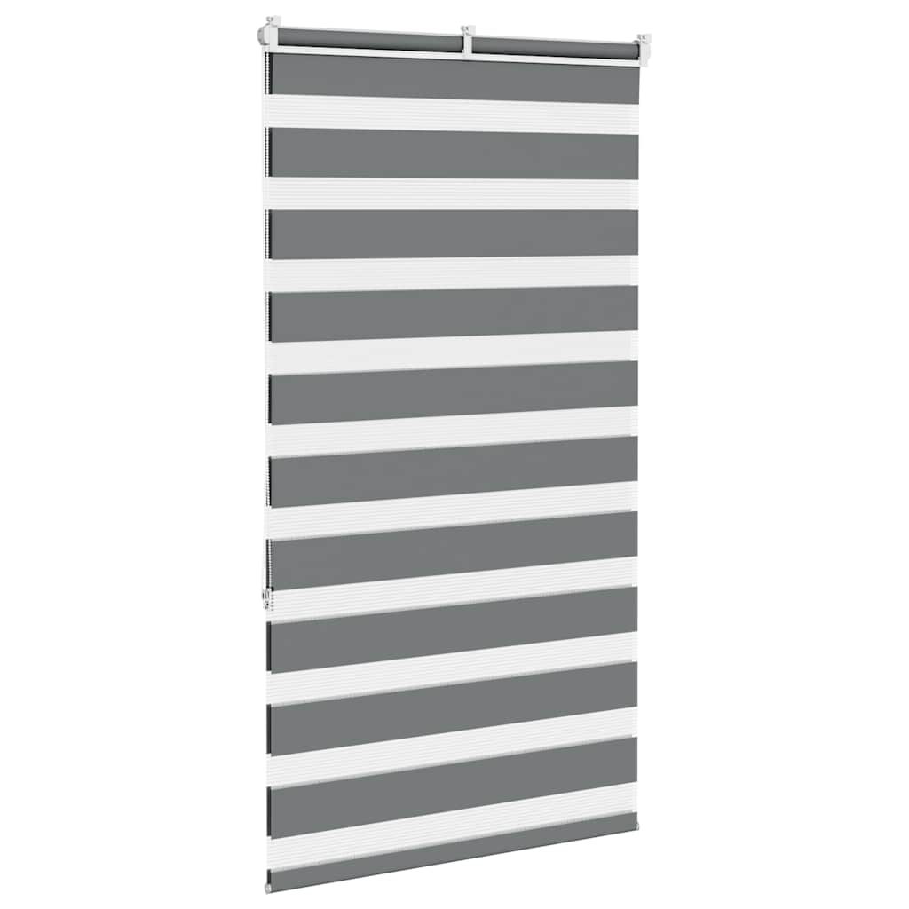 Doppelrollo Dunkelgrau 70x150 cm Stoffbreite 65,9 cm Polyester