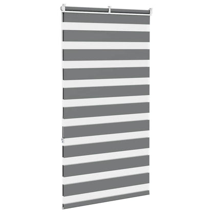 Doppelrollo Dunkelgrau 80x150 cm Stoffbreite 75,9 cm Polyester