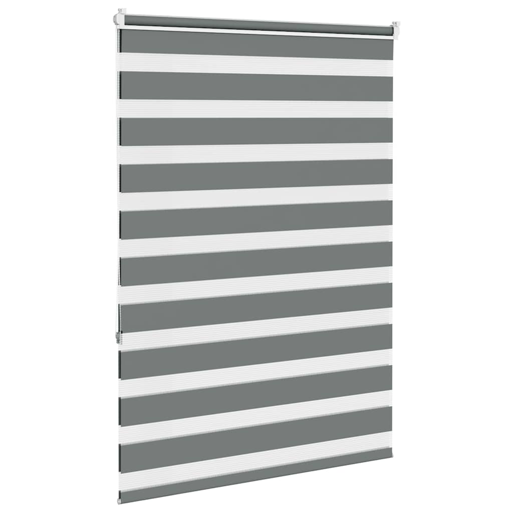 Doppelrollo Dunkelgrau 95x150 cm Stoffbreite 90,9 cm Polyester