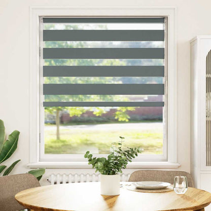 Doppelrollo Dunkelgrau 115x150 cm Stoffbreite 110,9 cm Polyester