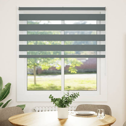 Doppelrollo Dunkelgrau 120x150 cm Stoffbreite 115,9 cm Polyester