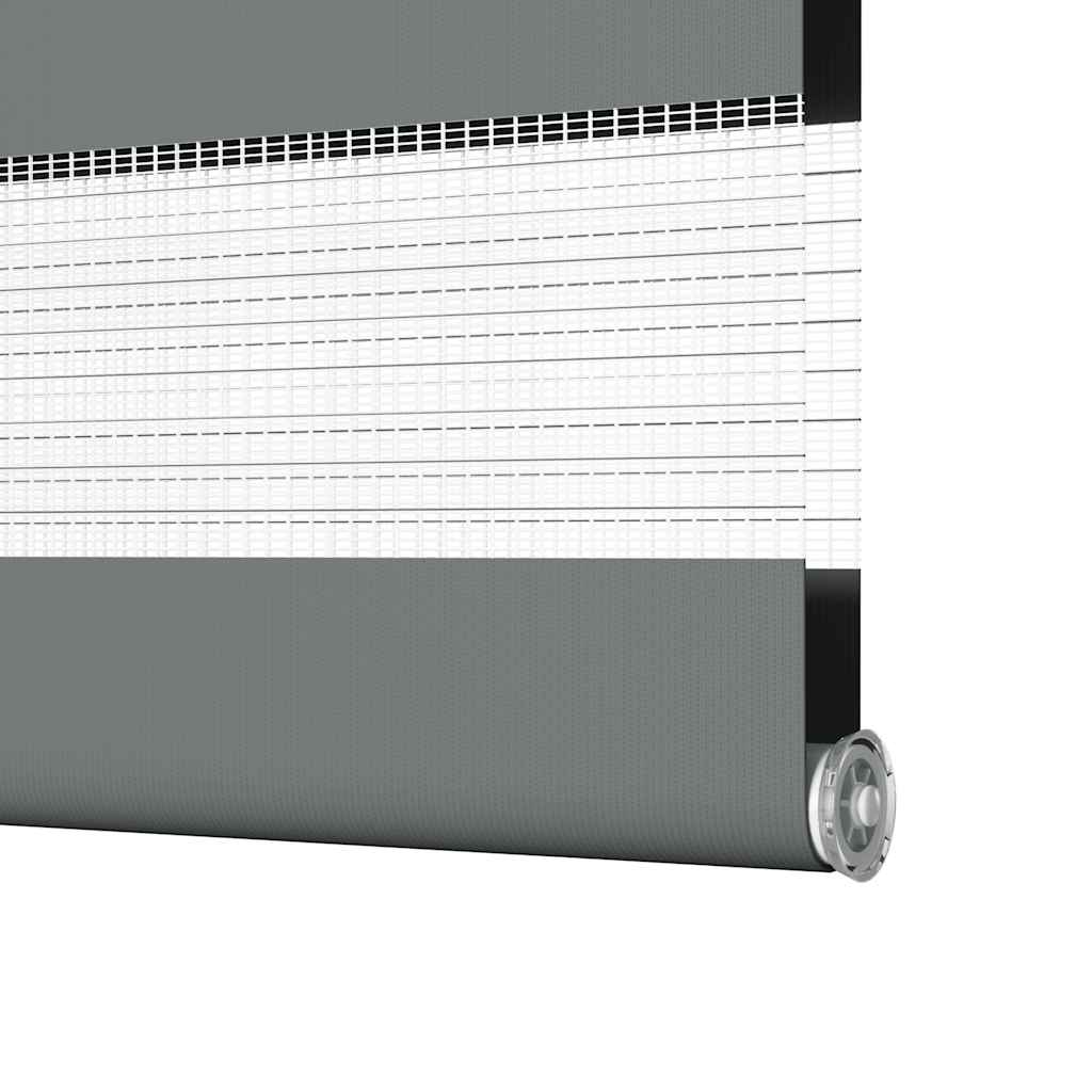 Doppelrollo Dunkelgrau 125x150 cm Stoffbreite 120,9 cm Polyester