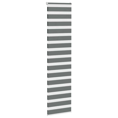 Doppelrollo Dunkelgrau 60x200 cm Stoffbreite 55,9 cm Polyester