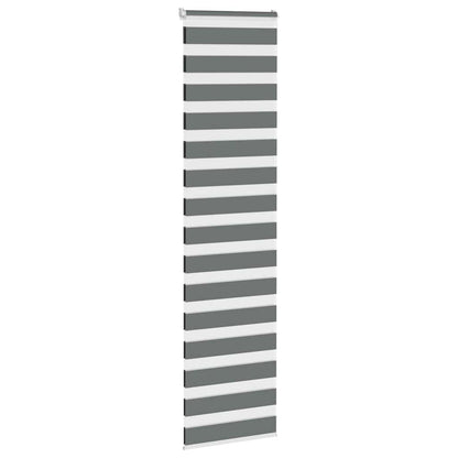 Doppelrollo Dunkelgrau 65x200 cm Stoffbreite 60,9 cm Polyester