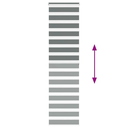 Doppelrollo Dunkelgrau 65x200 cm Stoffbreite 60,9 cm Polyester