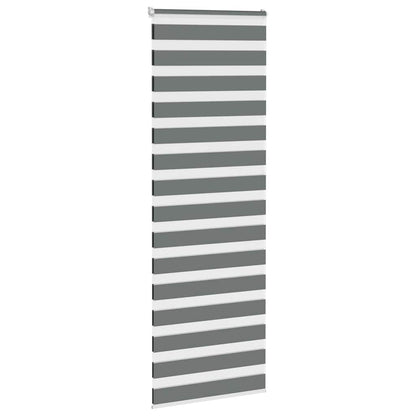 Doppelrollo Dunkelgrau 75x200 cm Stoffbreite 70,9 cm Polyester