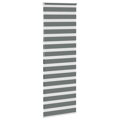 Doppelrollo Dunkelgrau 75x200 cm Stoffbreite 70,9 cm Polyester