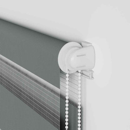 Doppelrollo Dunkelgrau 75x200 cm Stoffbreite 70,9 cm Polyester