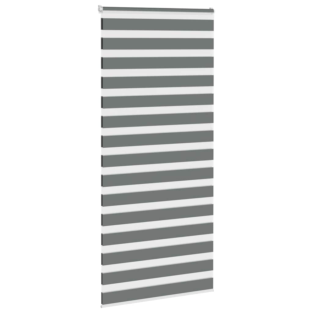 Doppelrollo Dunkelgrau 95x200 cm Stoffbreite 90,9 cm Polyester