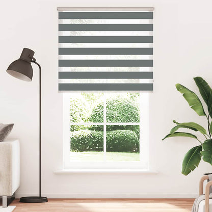 Doppelrollo Dunkelgrau 130x200 cm Stoffbreite 125,9 cm Polyester