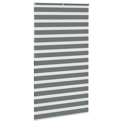 Doppelrollo Dunkelgrau 130x200 cm Stoffbreite 125,9 cm Polyester