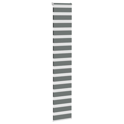 Doppelrollo Dunkelgrau 40x230 cm Stoffbreite 35,9 cm Polyester