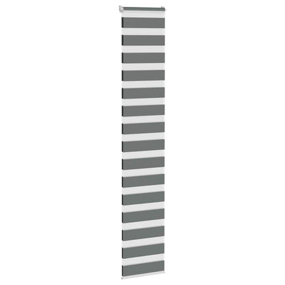 Doppelrollo Dunkelgrau 45x230 cm Stoffbreite 40,9 cm Polyester