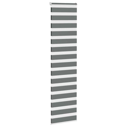 Doppelrollo Dunkelgrau 60x230 cm Stoffbreite 55,9 cm Polyester