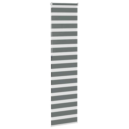 Doppelrollo Dunkelgrau 65x230 cm Stoffbreite 60,9 cm Polyester