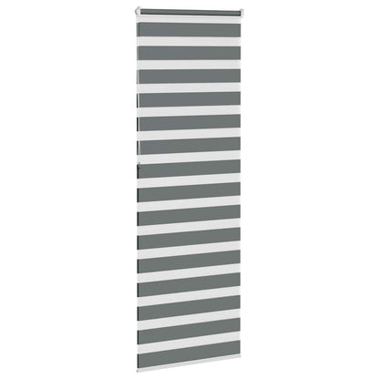Doppelrollo Dunkelgrau 70x230 cm Stoffbreite 65,9 cm Polyester