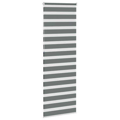 Doppelrollo Dunkelgrau 80x230 cm Stoffbreite 75,9 cm Polyester