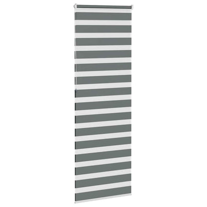 Doppelrollo Dunkelgrau 90x230 cm Stoffbreite 85,9 cm Polyester