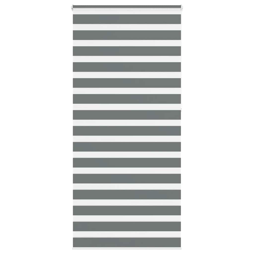 Doppelrollo Dunkelgrau 95x230 cm Stoffbreite 90,9 cm Polyester