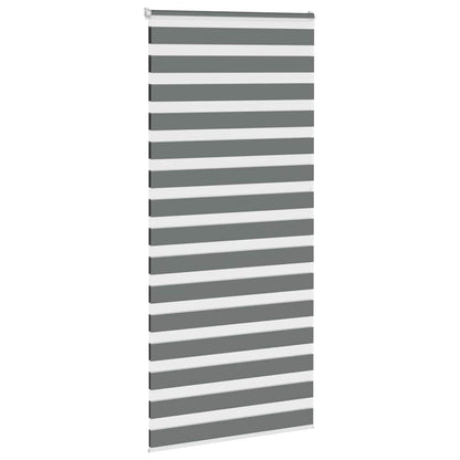 Doppelrollo Dunkelgrau 95x230 cm Stoffbreite 90,9 cm Polyester