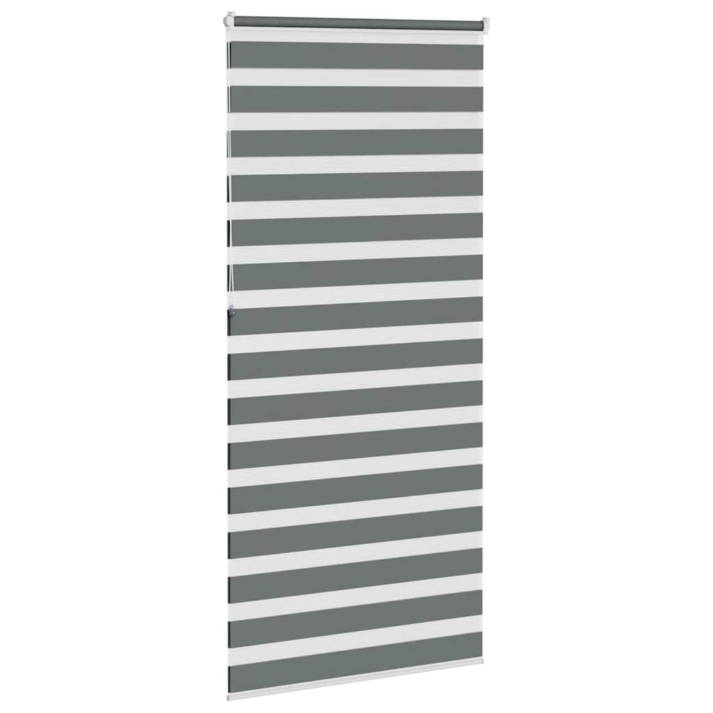 Doppelrollo Dunkelgrau 95x230 cm Stoffbreite 90,9 cm Polyester