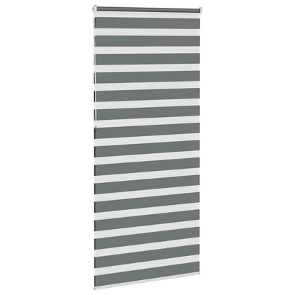 Doppelrollo Dunkelgrau 95x230 cm Stoffbreite 90,9 cm Polyester