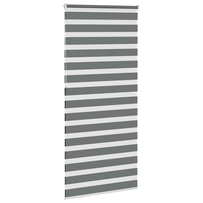 Doppelrollo Dunkelgrau 100x230 cm Stoffbreite 95,9 cm Polyester