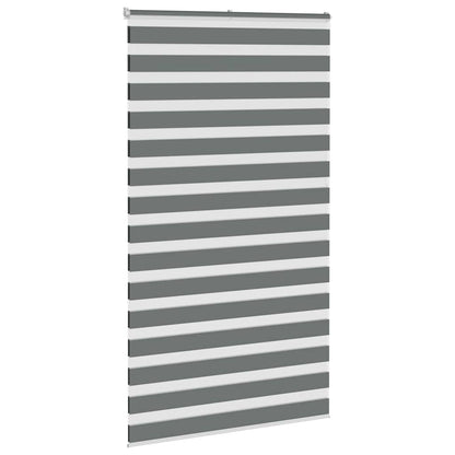 Doppelrollo Dunkelgrau 120x230 cm Stoffbreite 115,9 cm Polyester