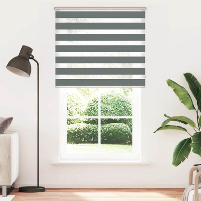 Doppelrollo Dunkelgrau 125x230 cm Stoffbreite 120,9 cm Polyester