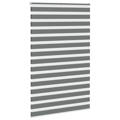 Doppelrollo Dunkelgrau 140x230 cm Stoffbreite 135,9 cm Polyester