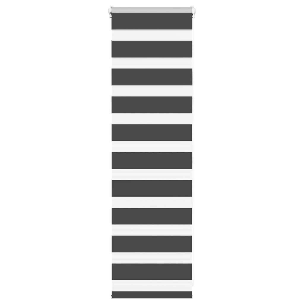 Doppelrollo Schwarz 40x100 cm Stoffbreite 35,9 cm Polyester