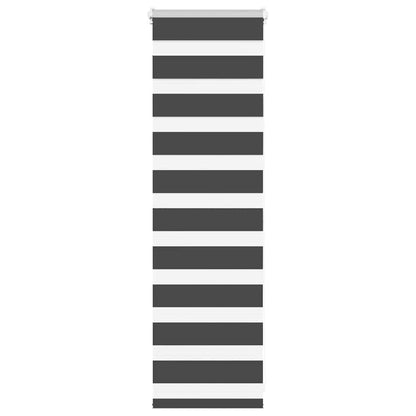 Doppelrollo Schwarz 40x100 cm Stoffbreite 35,9 cm Polyester