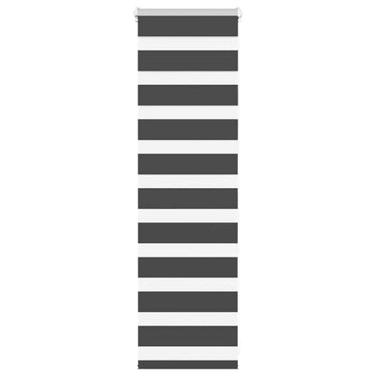 Doppelrollo Schwarz 45x100 cm Stoffbreite 40,9 cm Polyester