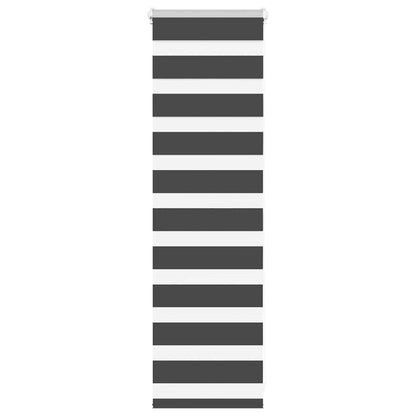 Doppelrollo Schwarz 55x100 cm Stoffbreite 50,9 cm Polyester