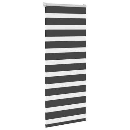 Doppelrollo Schwarz 60x100 cm Stoffbreite 55,9 cm Polyester