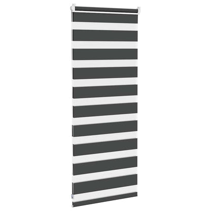 Doppelrollo Schwarz 60x100 cm Stoffbreite 55,9 cm Polyester