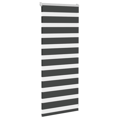 Doppelrollo Schwarz 65x100 cm Stoffbreite 60,9 cm Polyester